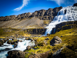 Dynjandi waterfall in Iceland