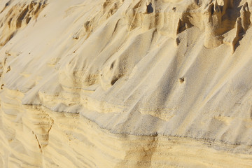 texture crumbling sand corrosion / scree of sand sand dunes, mountains, sand avalanche, texture, soil erosion, weathering