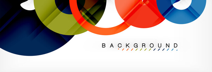 Geomtric modern backgrounds, rings abstract template