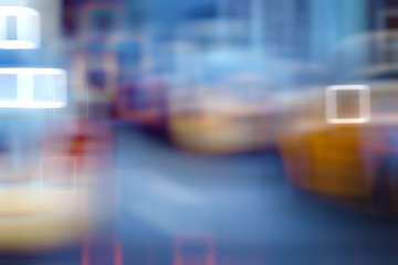 Obraz premium blurred abstract / blue violet gradient background square bokeh, beautiful technological modern background, blurred lines abstract gray