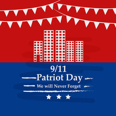 Illustration of USA Patriot Day background