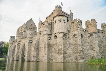 Fototapeta premium Afternoon view of the famous Gravensteen Castle