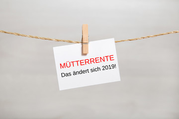 Mütterrente-Das ändert sich 2019!