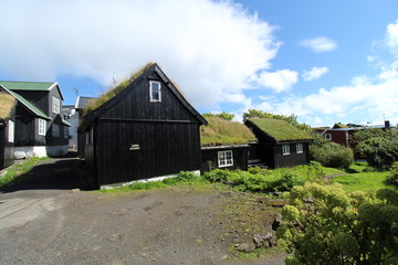 typical faronese homes with grass or turf roof