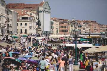 Venedig mit leerer Plakatwand