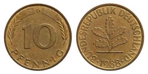 Deutschland BRD 10 Pfennig 