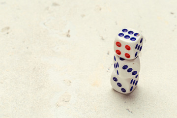 risk concept - playing dice