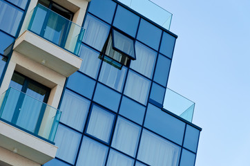 Modern office building, glass facade