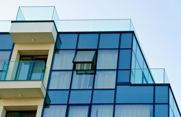 Fototapeta premium Modern office building, glass facade