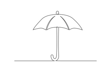 Umbrella One line drawing