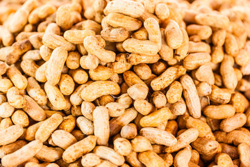 Fresh peanuts background