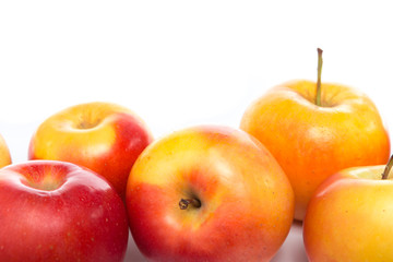 Red apples isolated on white