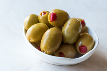 Green Olives Stuffed with Red Paprika Pepper