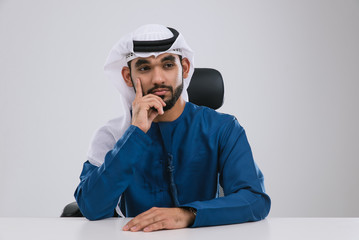Arabic handsome man studio portraits