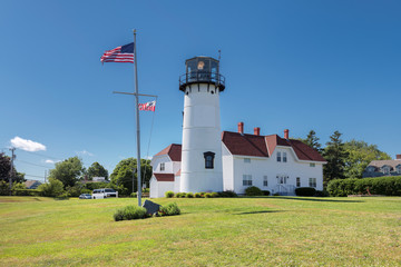 Chatham Lighthouse at sunny summer day in Cape Cod, Massachusetts.