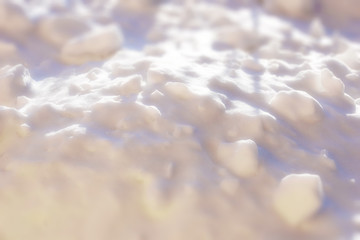 Fototapeta na wymiar white snow glows in the sun winter weather close-up