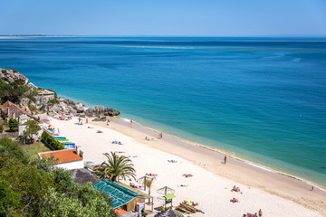 Beautiful day in Galapinhos Beach in Arrábida National Park in Portugal