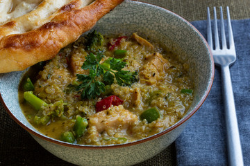 Thai Green Chicken Curry Food Photography Still Life