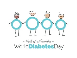 14th of November world diabetes day awareness poster. Vector illustration