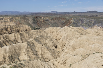 Fototapeta na wymiar Yellow Zhabyr Canyon in the Nationalpark of Charyn Canyon in the Almaty region of Kazakhstan