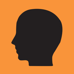Silhouette of human head Vector illustration