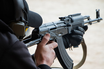 Men with rifle 