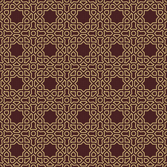 Obraz premium Seamless background for your designs. Modern golden ornament. Geometric abstract pattern