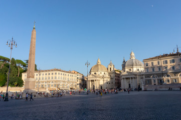 Fototapeta na wymiar view of Piazza del Popolo in Rome, italy