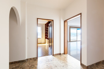Fototapeta na wymiar Entry renovated apartment with marble