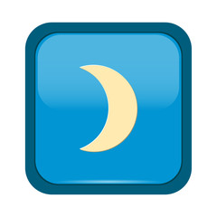 Moon phases, astronomy icon set on blue button