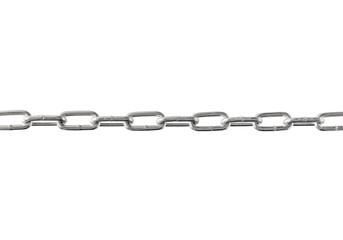 Metal chain isolated on white.