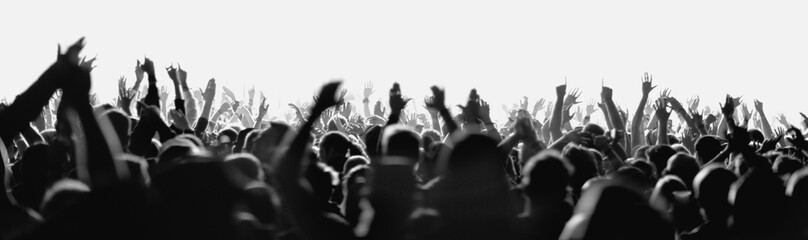 Huge crowd on music performance