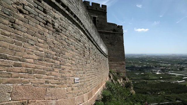 View of the Great wall of China. Life and travel in China