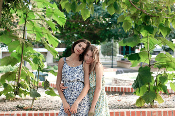 girls in the garden