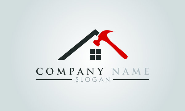 Roof Home Repair Logo