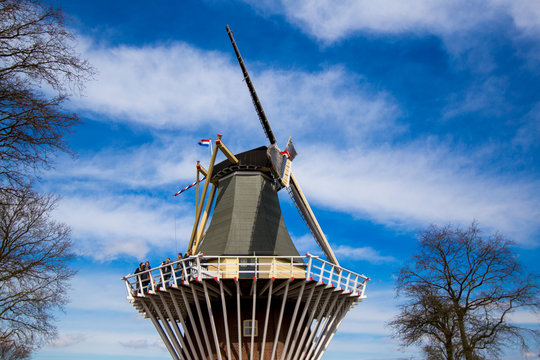 Dutch windmill and a beautiful sky