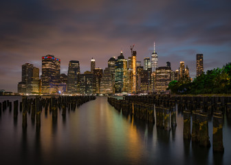 Fototapeta na wymiar Manhattan Skyline as Seen from Brooklyn, New York
