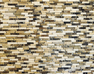 Decorative background with mosaic of marbles, store of decorative materials of construction, warehouse of ceramic products