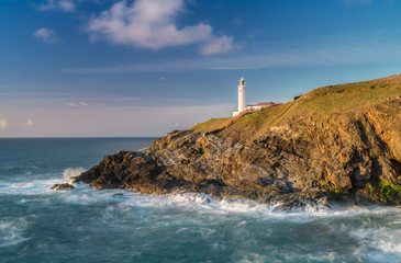 Late Sun, Trevose Lighthouse, Cornwall