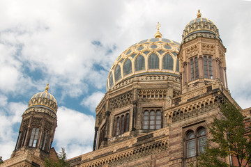 Fototapeta na wymiar View of the new synagogue in Berlin, Germany.