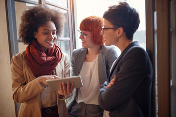Group of workers working.