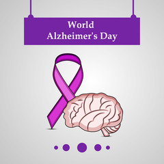 Obraz premium illustration of elements of World Alzheimers Day Background