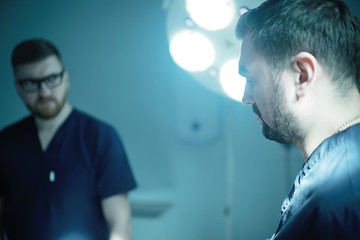 ambulance doctor / medical clinic, doctors in medical uniform, emergency medical assistance