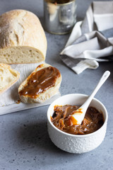 Bread with milk caramel dulce de leche