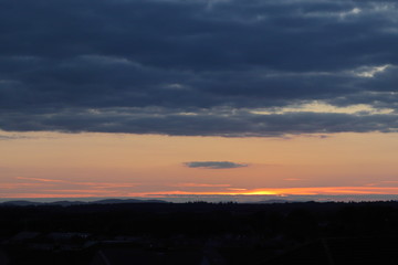 Cloudy sky after the sunset