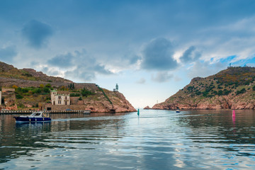 Entrance to the Balaklava Bay in Crimea, Russia