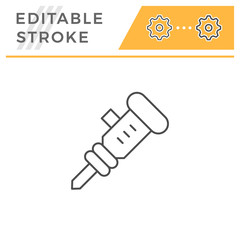 Jackhammer line icon