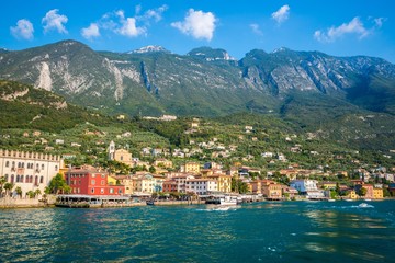 Fototapeta na wymiar Panoramic view on Limone sul Garda