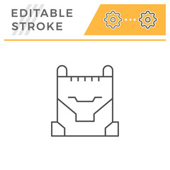Concrete bucket line icon