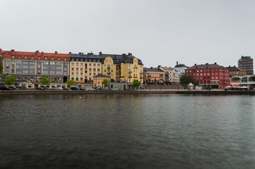 Fototapeta na wymiar Lake Maren, Sodertalje city centre in Sweden
